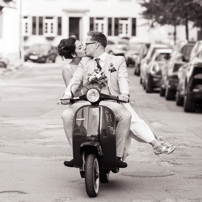 Hochzeit-Vespa